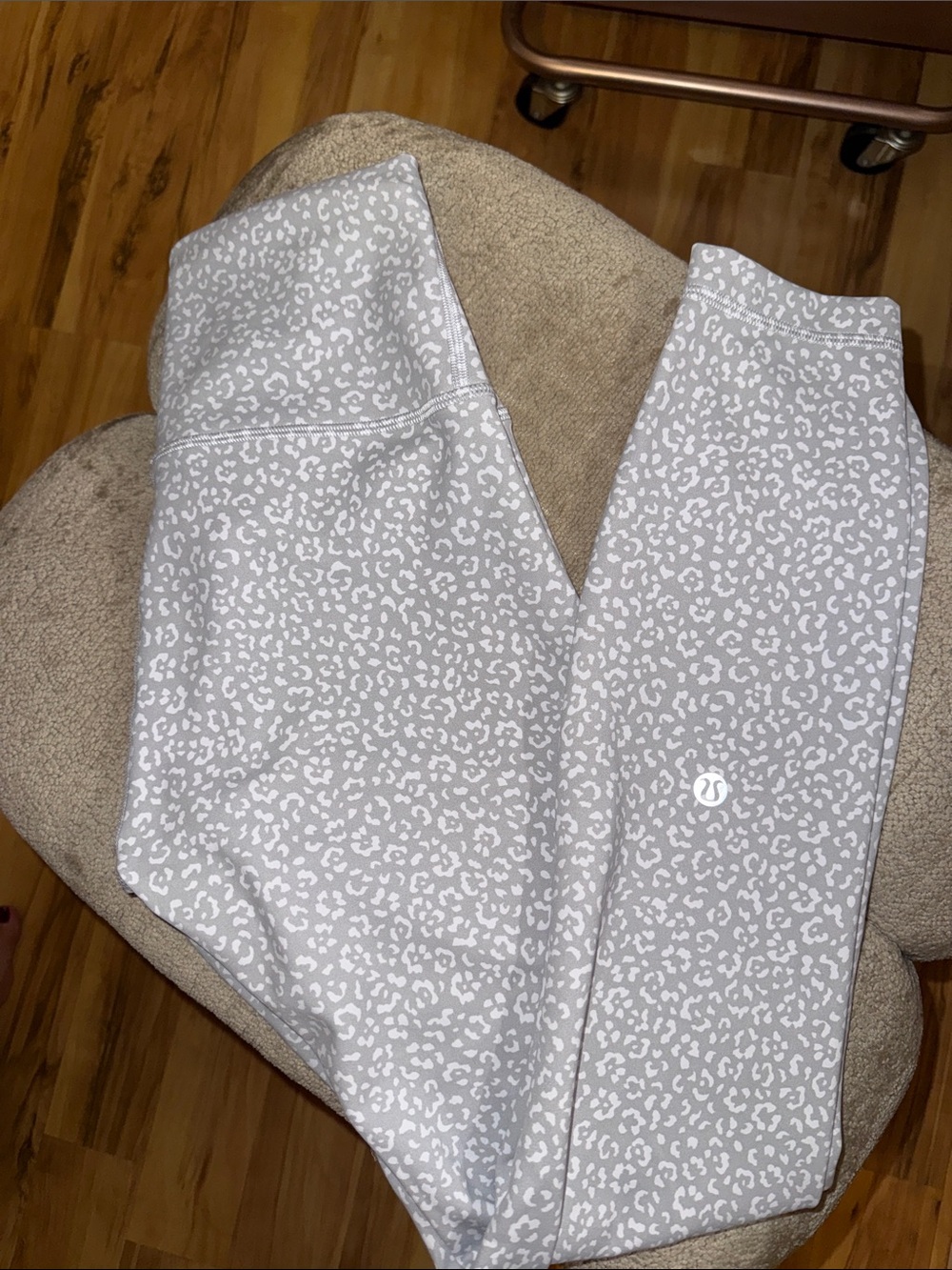 lululemon athletica Light Gray Leopard Print Leggings